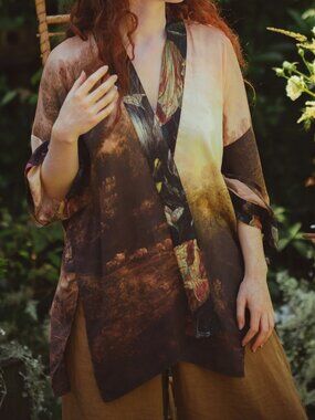 Market of Stars The Artist Matinée Duster Kimono Cardigan Lightweight - S/M